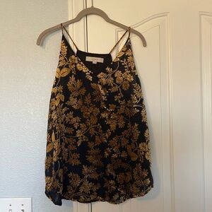 LOFT black and gold camisole/tank/sleeveless blouse.